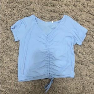 Blue crop top